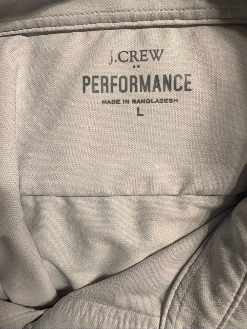 J. Crew Performance Light Gray Men's Long-Sleeve Dress Shirt